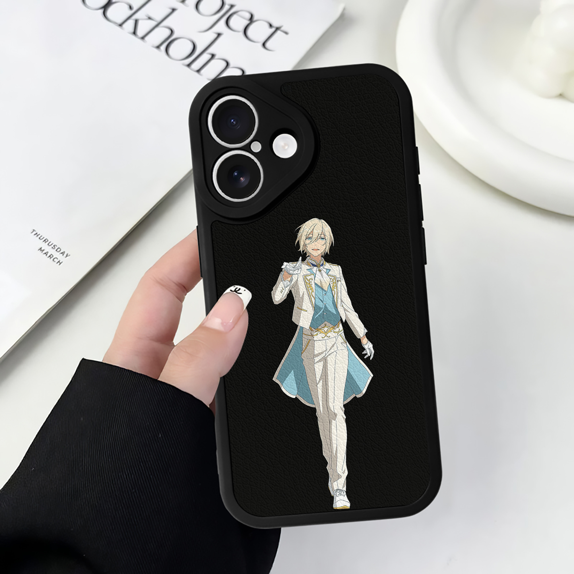 （画像用） あんさんぶるスターズ! Ensemble Stars 【iPhone 16シリーズ対応】シリコンスマホケース（レザー調） 材質：シリコン